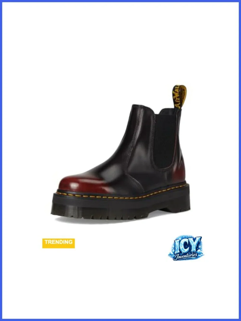 Dr. Martens 2976 Quad Chelsea Boots Leather Platform Ankle Boots